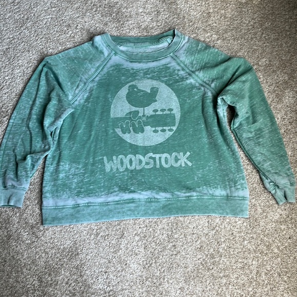 Recycled Karma Tops - Recycled Karma women’s distressed sweatshirt. Size medium.